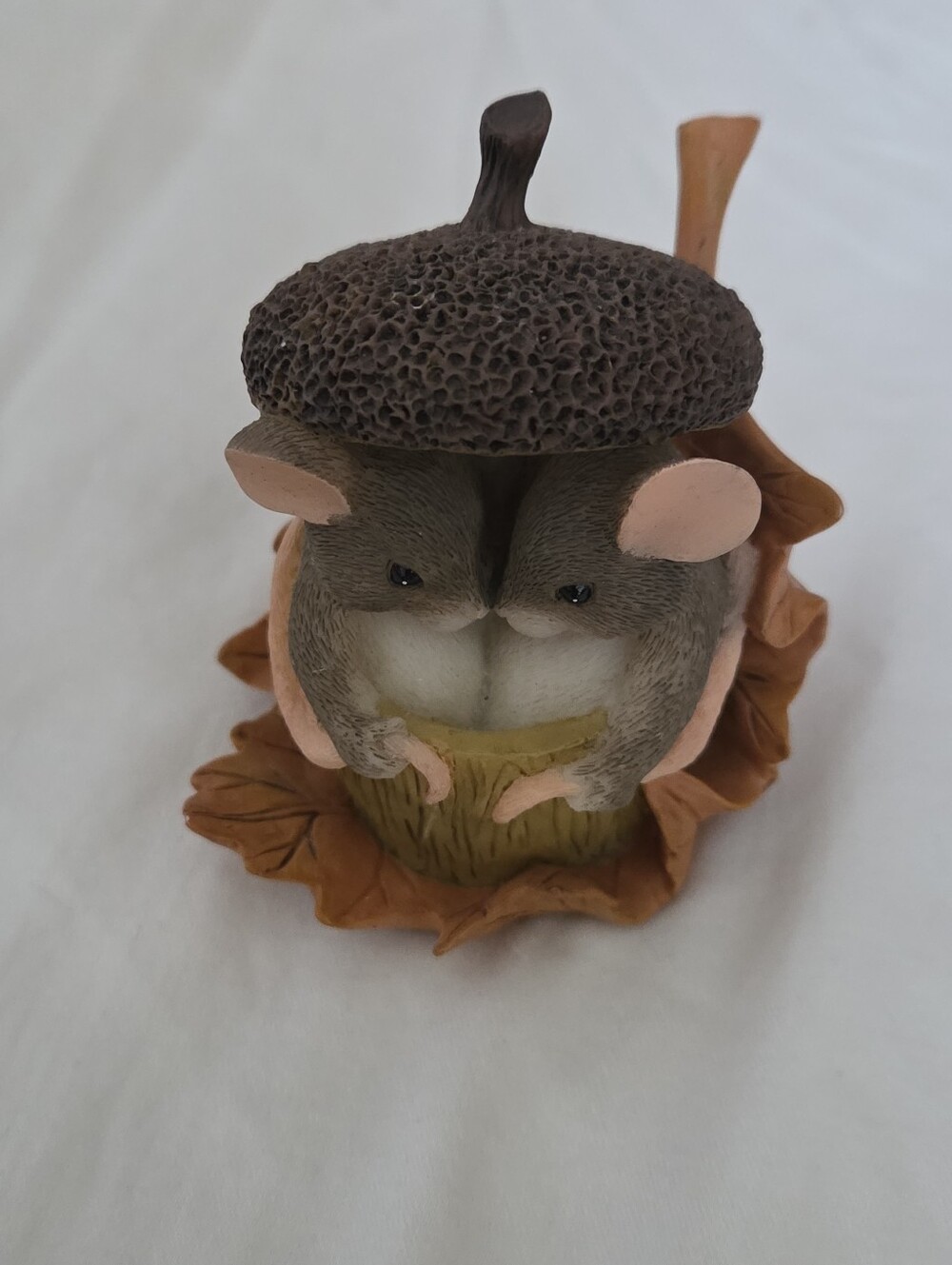 Charming Tails 1995 Silvestri Figurine Acorn Built For Two